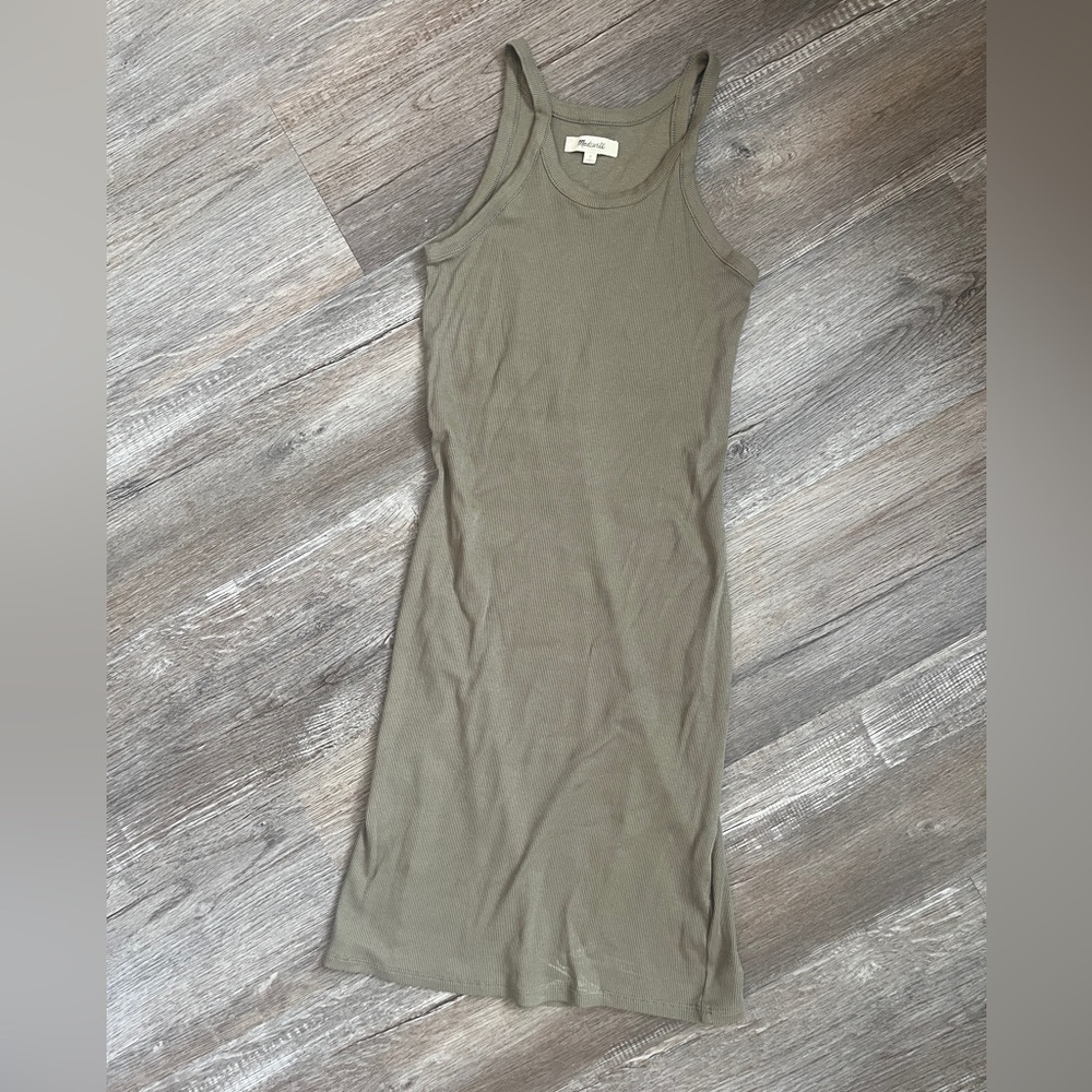 Madewell Olive Supima Rib Dress - Picture 3 of 5